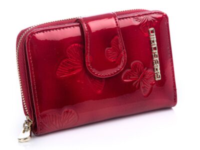 Gregorio Portfel damski z motylkami czerwony średni - obrazek 2