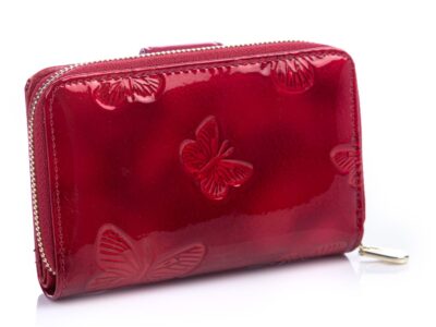 Gregorio Portfel damski z motylkami czerwony średni - obrazek 3