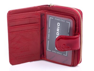 Gregorio Portfel damski z motylkami czerwony średni - obrazek 4