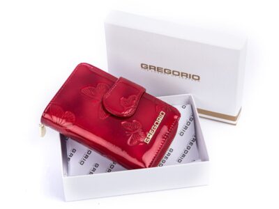 Gregorio Portfel damski z motylkami czerwony średni - obrazek 9