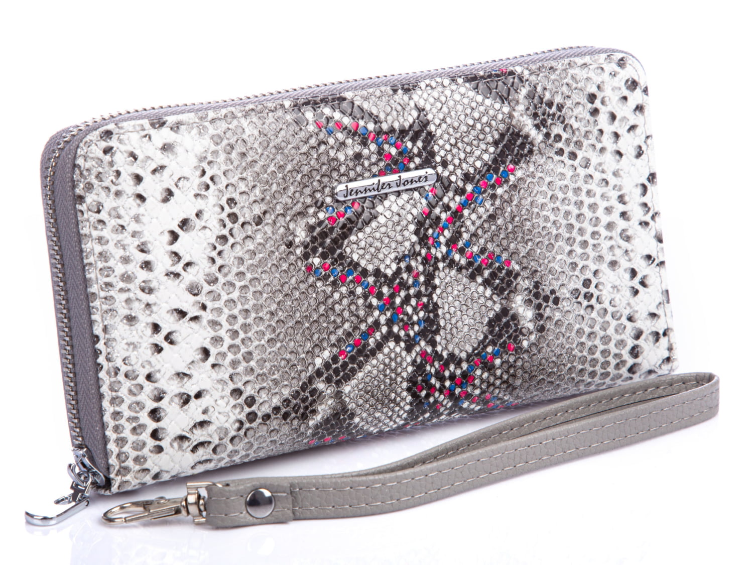 Srebrny portfel kopertowy damski Jennifer Jones
