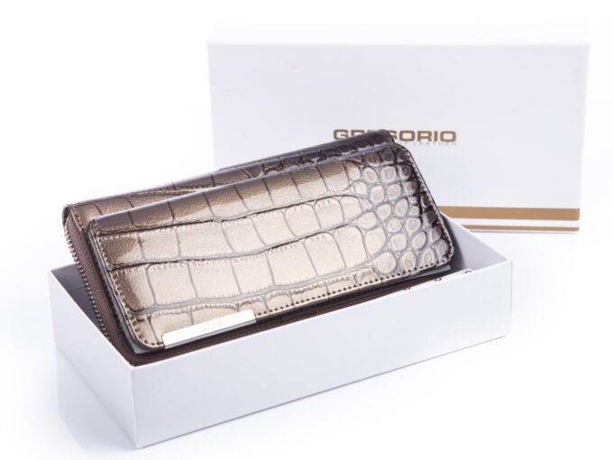 Szary portfel damski