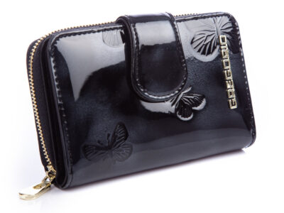 Gregorio Portfel damski z motylkami czarny średni - obrazek 3