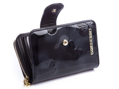 Gregorio Portfel damski z motylkami czarny średni - obrazek 4