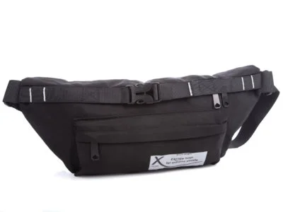 Duża saszetka biodrowa nerka czarna z szarym Extrem