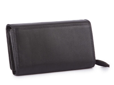 Money Maker Portfel damski skórzany czarny - obrazek 2