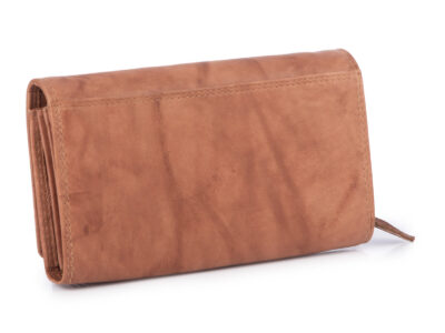 Money Maker Portfel damski skórzany duży beżowy - obrazek 2