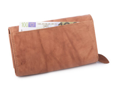 Money Maker Portfel damski skórzany duży beżowy - obrazek 6