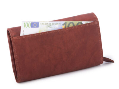 Money Maker Portfel damski skórzany duży ciemnobrązowy - obrazek 6