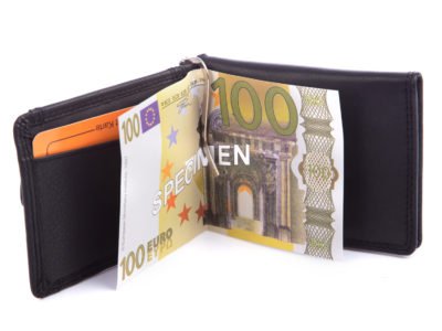 Banknotówka skórzana czarna Money Maker RFID - obrazek 5