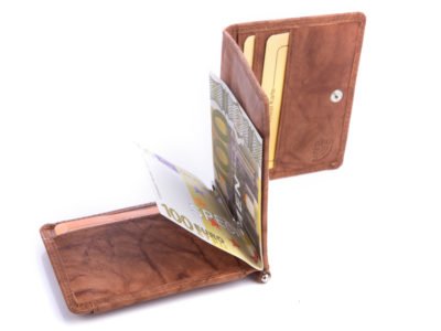 Banknotówka skórzana brązowa Money Maker RFID - obrazek 6
