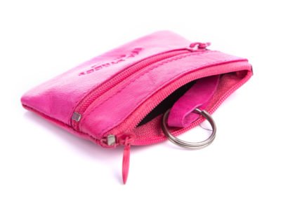 Etui na klucze skórzane damskie różowe Bag Street - obrazek 3