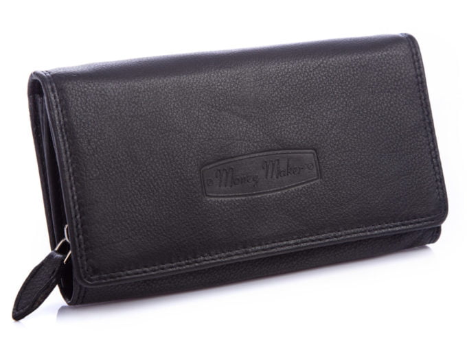 Czarny portfel Money Maker 12132B