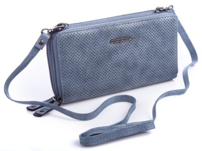 Portfel kopertowy z dwoma komorami Jennifer Jones niebieski - obrazek 7