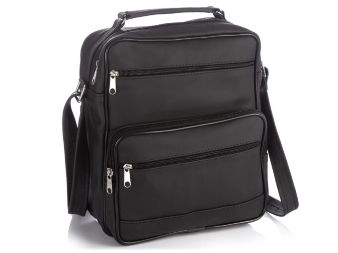 Pionowa torba męska na ramię skórzana SERGEJ