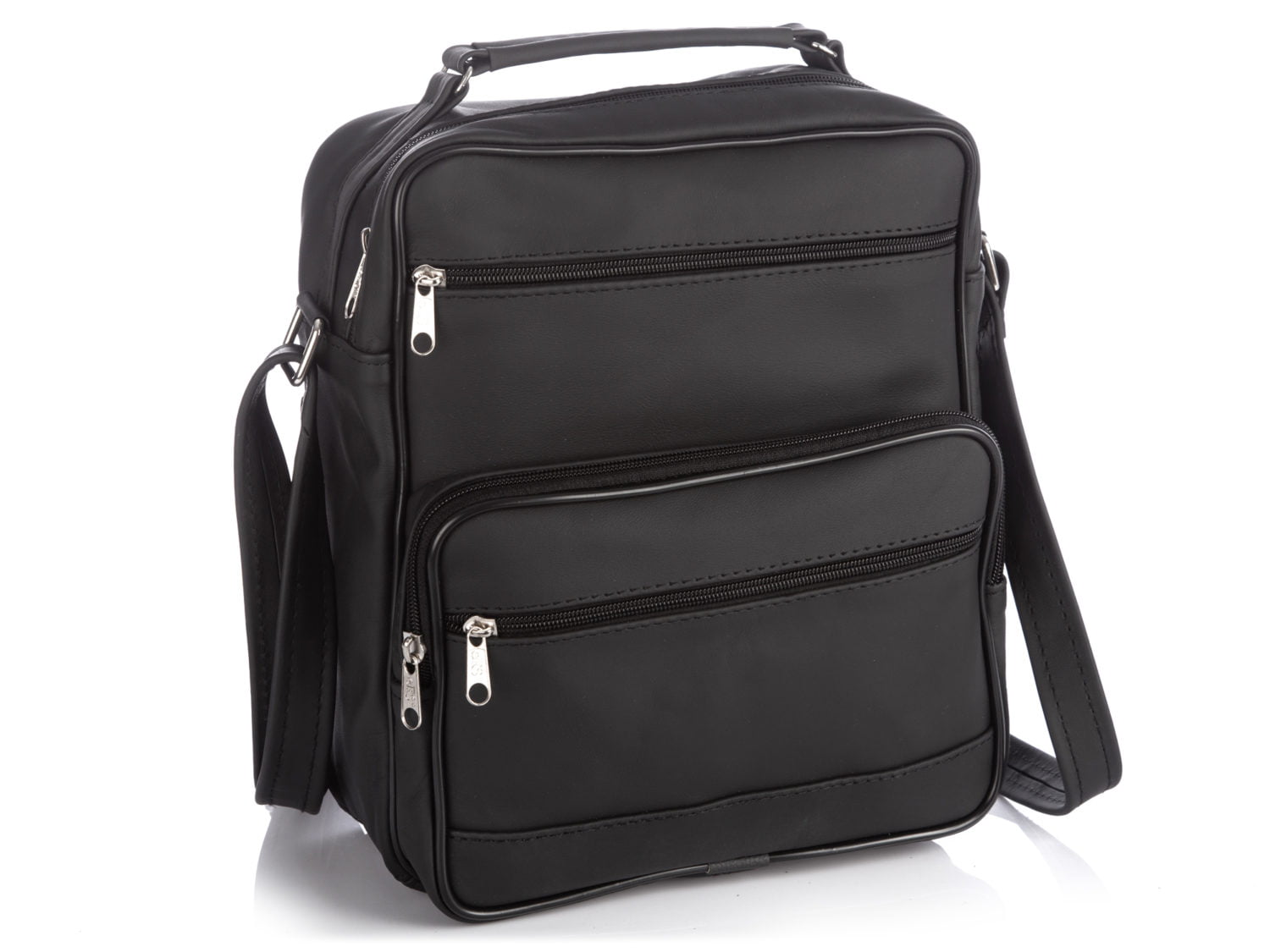 Pionowa torba męska na ramię skórzana SERGEJ