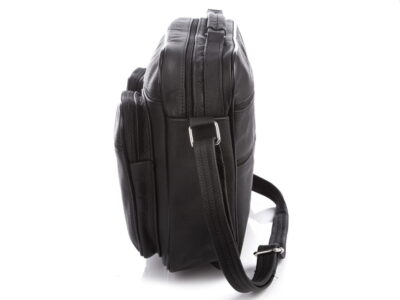 Duża torba skórzana męska do pracy A4 czarna SERGEJ - obrazek 7