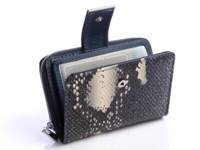 Damski portfel skórzany imitacja skóry węża Jennifer Jones - obrazek 4