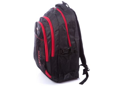 Duży Plecak Bag Street 3-komorowy czarno-czerwony - obrazek 6