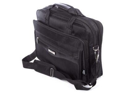 Duża torba na laptopa 15,6" męska czarna OR&MI - obrazek 3