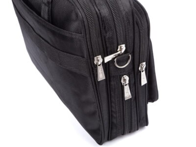 Duża torba na laptopa 15,6" męska czarna OR&MI - obrazek 6