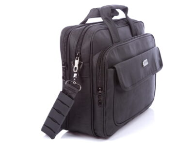 Torba męska do pracy z kieszenią na laptopa 15,6" A4 szara Coveri World - obrazek 10