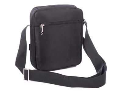 Torebka męska na ramię miejska czarna z czerwonymi paseczkami OR&MI - obrazek 5