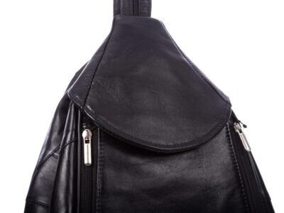 Plecak damski miejski skórzany na jedno ramię A4 czarny SERGEJ - obrazek 13