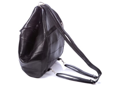 Plecak damski miejski skórzany na jedno ramię A4 czarny SERGEJ - obrazek 5