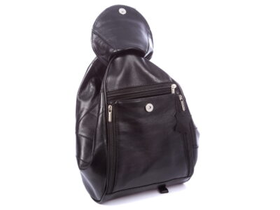 Plecak damski miejski skórzany na jedno ramię A4 czarny SERGEJ - obrazek 7