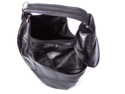 Plecak damski miejski skórzany na jedno ramię A4 czarny SERGEJ - obrazek 10