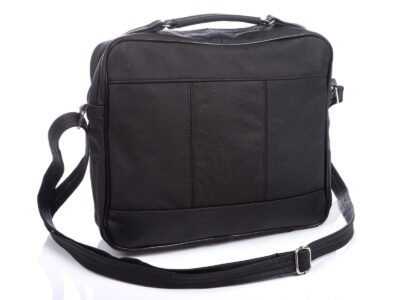 Męska torba skórzana do pracy duża czarna A4 SERGEJ - obrazek 3