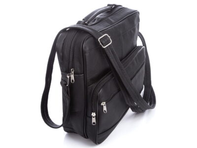 Męska torba skórzana do pracy duża czarna A4 SERGEJ - obrazek 4