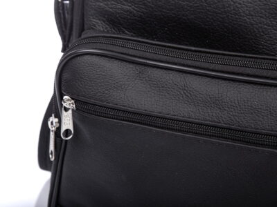 Męska torba skórzana do pracy duża czarna A4 SERGEJ - obrazek 6