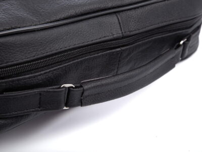 Męska torba skórzana do pracy duża czarna A4 SERGEJ - obrazek 7