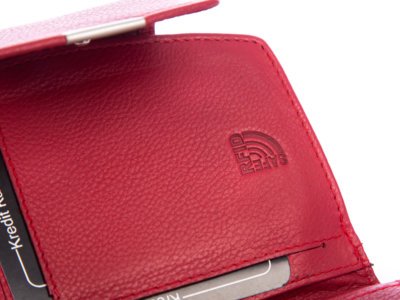 Średni skórzany portfel damski RFID czerwony Money Maker - obrazek 7