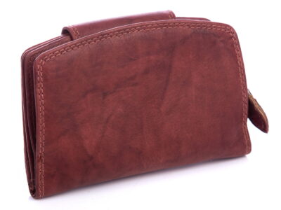 Średni skórzany portfel damski RFID ciemny brąz Money Maker - obrazek 3