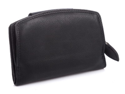 Średni skórzany portfel damski RFID czarny Money Maker - obrazek 3