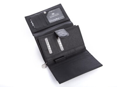 Portmonetka damska w kolorze czarnym eko skóra Jennifer Jones - obrazek 5