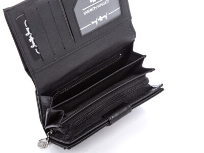 Portmonetka damska w kolorze czarnym eko skóra Jennifer Jones - obrazek 6