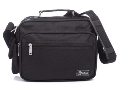 Miejska torba męska z nylonu czarna Bellugio