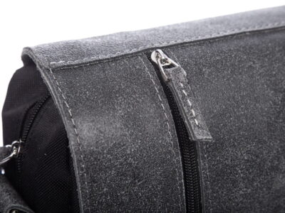 Torba męska A4 ze skórzaną klapą, szara SERGEJ - obrazek 6