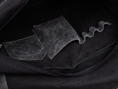 Torba męska A4 ze skórzaną klapą, szara SERGEJ - obrazek 8