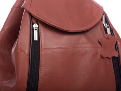 Miejski plecak damski skórzany brązowy SERGEJ - obrazek 4