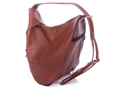 Miejski plecak damski skórzany brązowy SERGEJ - obrazek 7