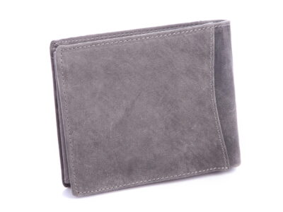 Portfel męski skórzany szary klasyczny RFID WILD - obrazek 2