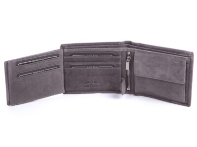 Portfel męski skórzany szary klasyczny RFID WILD - obrazek 5