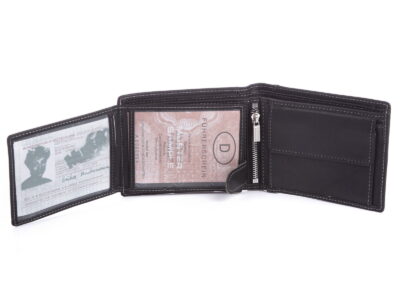 Portfel męski skórzany pojemny czarny Wild Things Only - obrazek 4