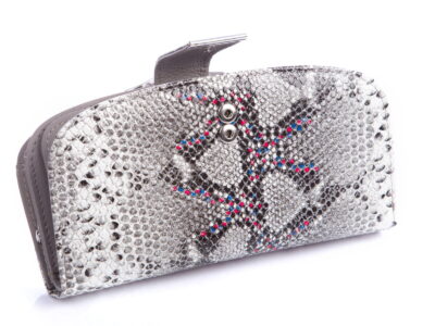 Portfel damski lakierowany półokrągły srebrny Jennifer Jones - obrazek 4