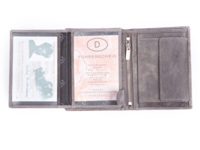 Szary portfel męski skórzany pionowy WILD RFID - obrazek 4